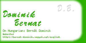 dominik bernat business card